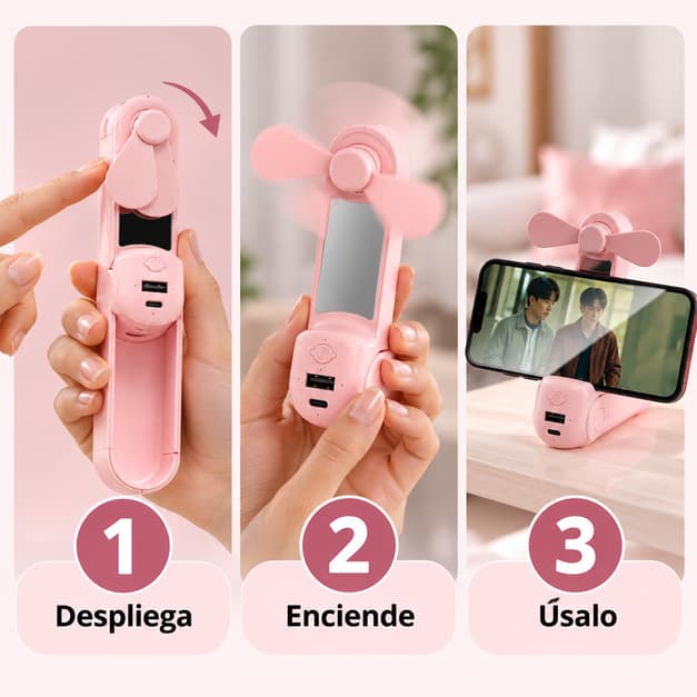 🔥 VENTILADOR DE BOLSILLO 5 EN 1