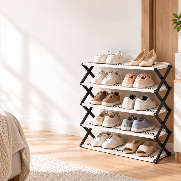 ZAPATERO PLEGABLE CREMA