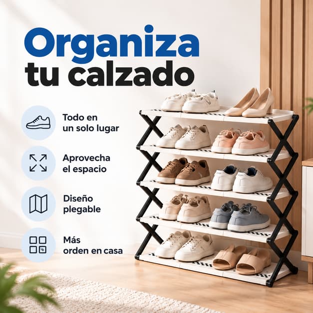 ZAPATERO PLEGABLE CREMA
