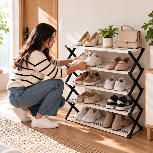 ZAPATERO PLEGABLE CREMA